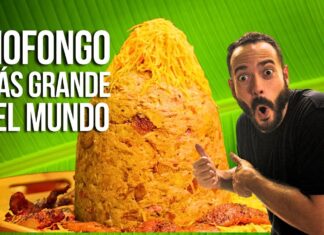 ¡Comiendo el mofongo más grande del mundo!